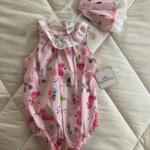 Toddler romper and hat. New with tags